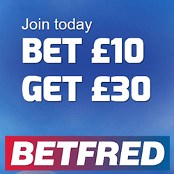 Betfred – bet 10£ get 30£!